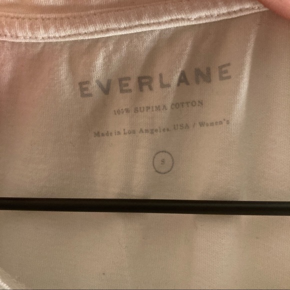 Everlane 100% Human Muscle Tank Tee Pink and White - Picture 4 of 4